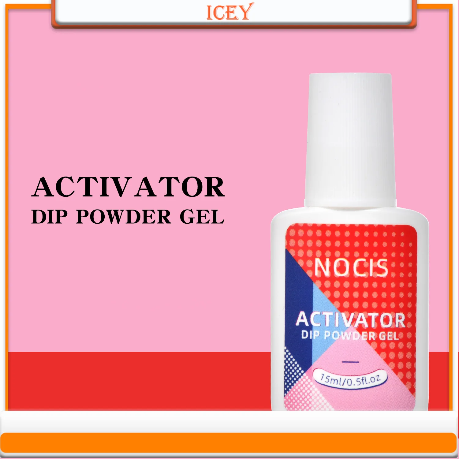 Icey Beauty 15ml Nail Immersion Powder Liquid Bottom Adhesive Seal Two in One Desiccant Set Multi-Use Top Base Coat