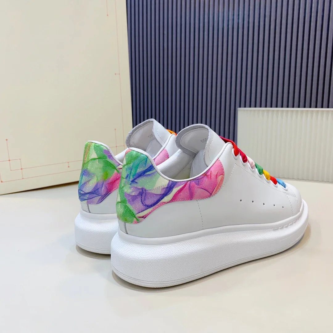 

Top High Quality Womens Trendy Casual Shoes 34-46 Luxury Mens Real Leather Unisex Sneakers Designr Lovers Tide Shoes YN01006