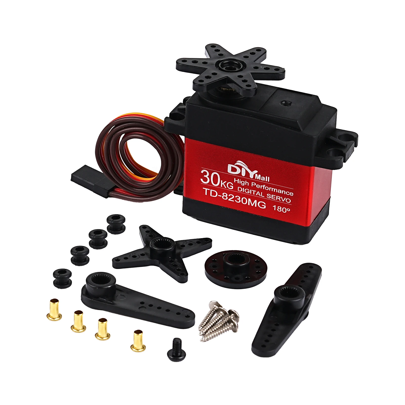 TD-8230MG Cyfrowe Serwo 360 Stopni 30KG 4.8-8.4V Metalowe Zębatki Ciągłe Obrotowe Niewiązane dla Robotów Samochodów Samolotów