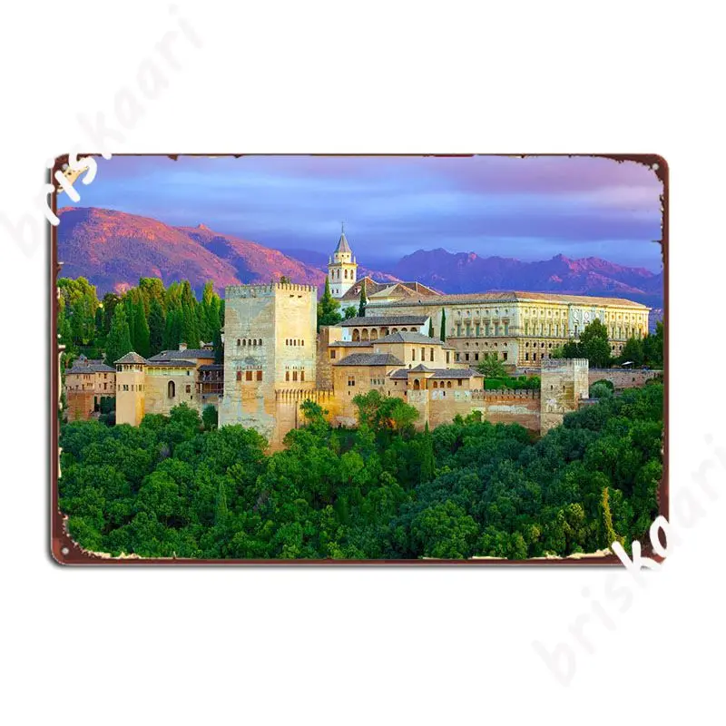 Spain Granada Alhambra Metal Sign Wall Decor Pub Garage Printing Cinema Garage Tin Sign Poster