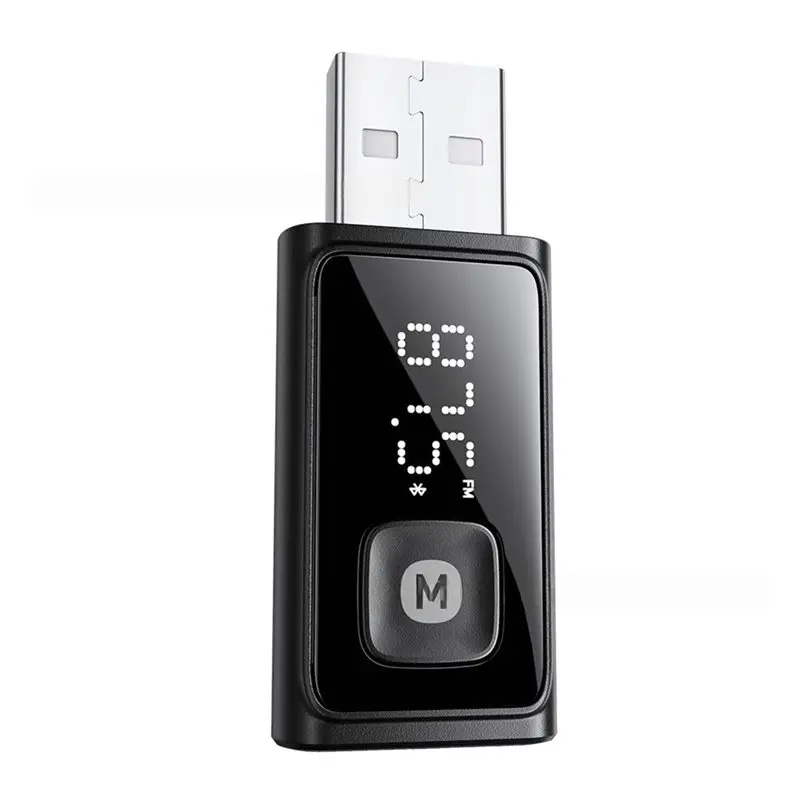 Smart-FM Transmitter Bluetooth 5.4 For Car-Wireless Audio Receiver With Built-In Mic And Handsfree Calling Functionality
