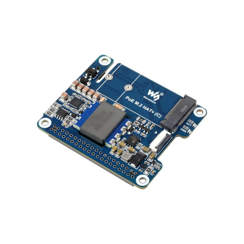 Raspberry Pi 5 PCIe M.2 NVMe Adapter with PoE (C), High-Speed SSD Expansion Board for Pi 5 NAS & Server Projects