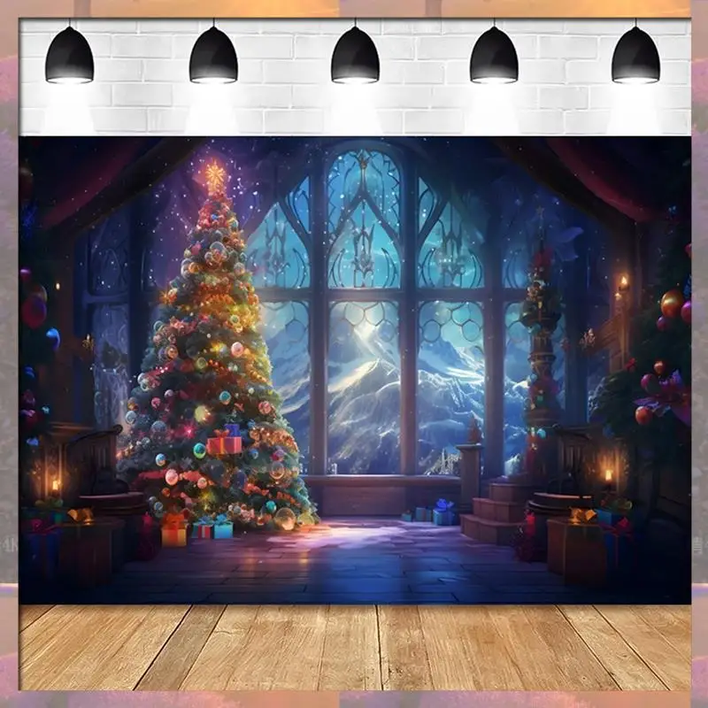 

Top Sale 210X150cm Background Cloth Winter Christmas Tree Children's Multifunctional Photography Background Cloth,Model 7982 Eas