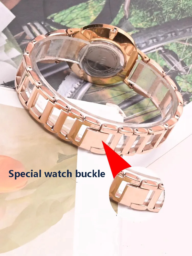 Watchband For CK Steel Strip K3G223626 K3G231 K2Y2Y1 Series Hollowed Out Precision Steel Watch Strap 16mm Women Bracelet