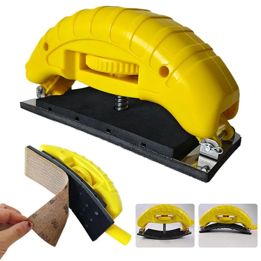 

Sanding Block for Auto Body & Crafts Adjustable Sander Attachment Ergonomic Handle Holder for Automotive Wet Dry Glass Paint
