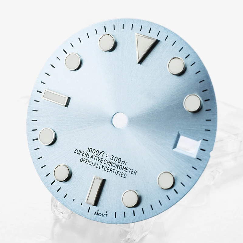 NH35-Zifferblatt, S-Zifferblatt, 28,5 mm Durchmesser, SUB-Kalender, leuchtender Sonnenstrahl, passend für NH35/36-Uhrwerk, Modifikationszubehör