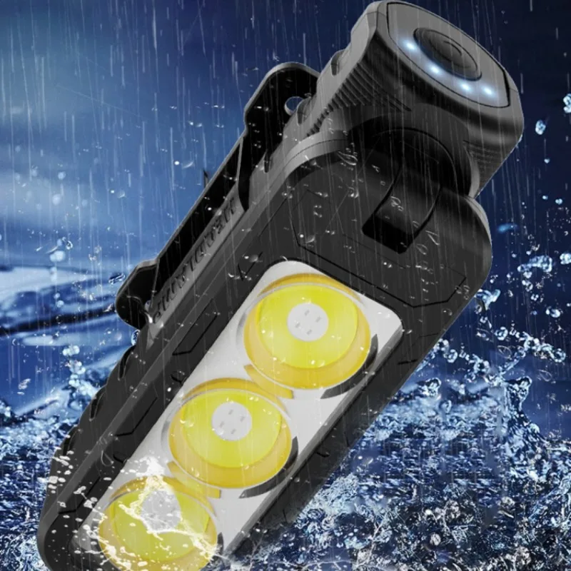 COB LED Work Light USB Rechargeable Headlamp Portable Flashlight Rotatable Magnetic and Waterproof Lamp for Car Repair
