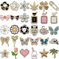 1pcs Luxury Metal Designer Shoe Charms Daisy Clip Pin Clog Decorations Pins for Women Girls Shoes Accessories Clog Buckle Gifts
