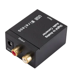 Digital to Analog Audio Converter Bluetooth-Compatible Optical Fiber Toslink Coaxial Signal to RCA R/L Audio Decoder SPDIF DAC