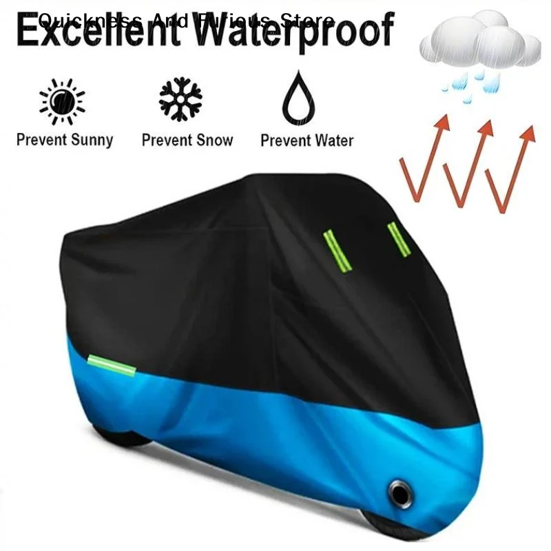 3 Layers Motorcycle Cover Dust UV Outdoor Protection Motor Cover Motorbike Cover All Season Universal Weather With Lock-Holes