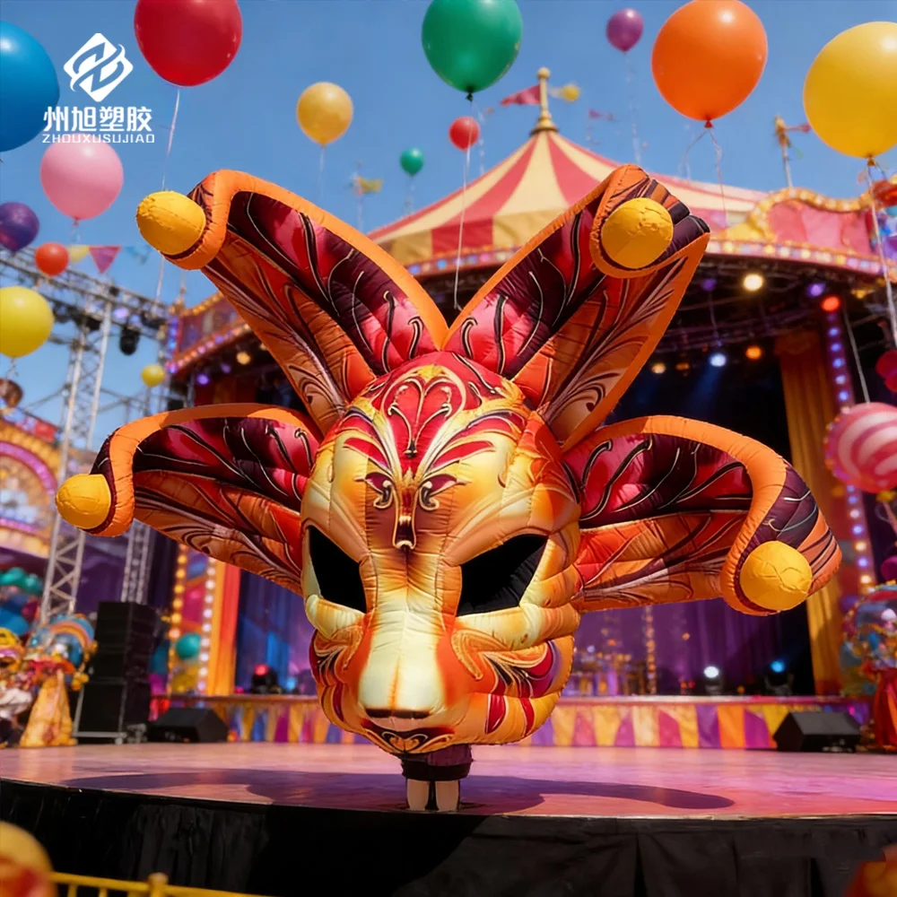 Inflatable masks, in the Venetian style, eye-catching inflatable mask decorations for carnival event props