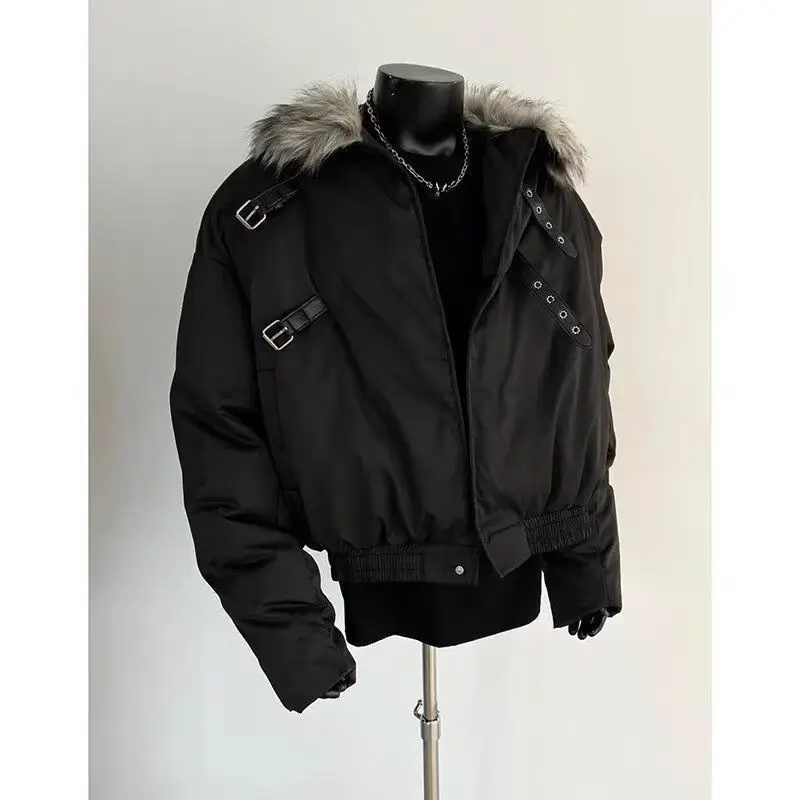 

Зима 2024, новинка, женское хлопковое пальто из искусственного меха, повседневное однотонное пальто на пуговицах, шикарная уличная одежда Y2k, винтажная тонкая куртка High Street