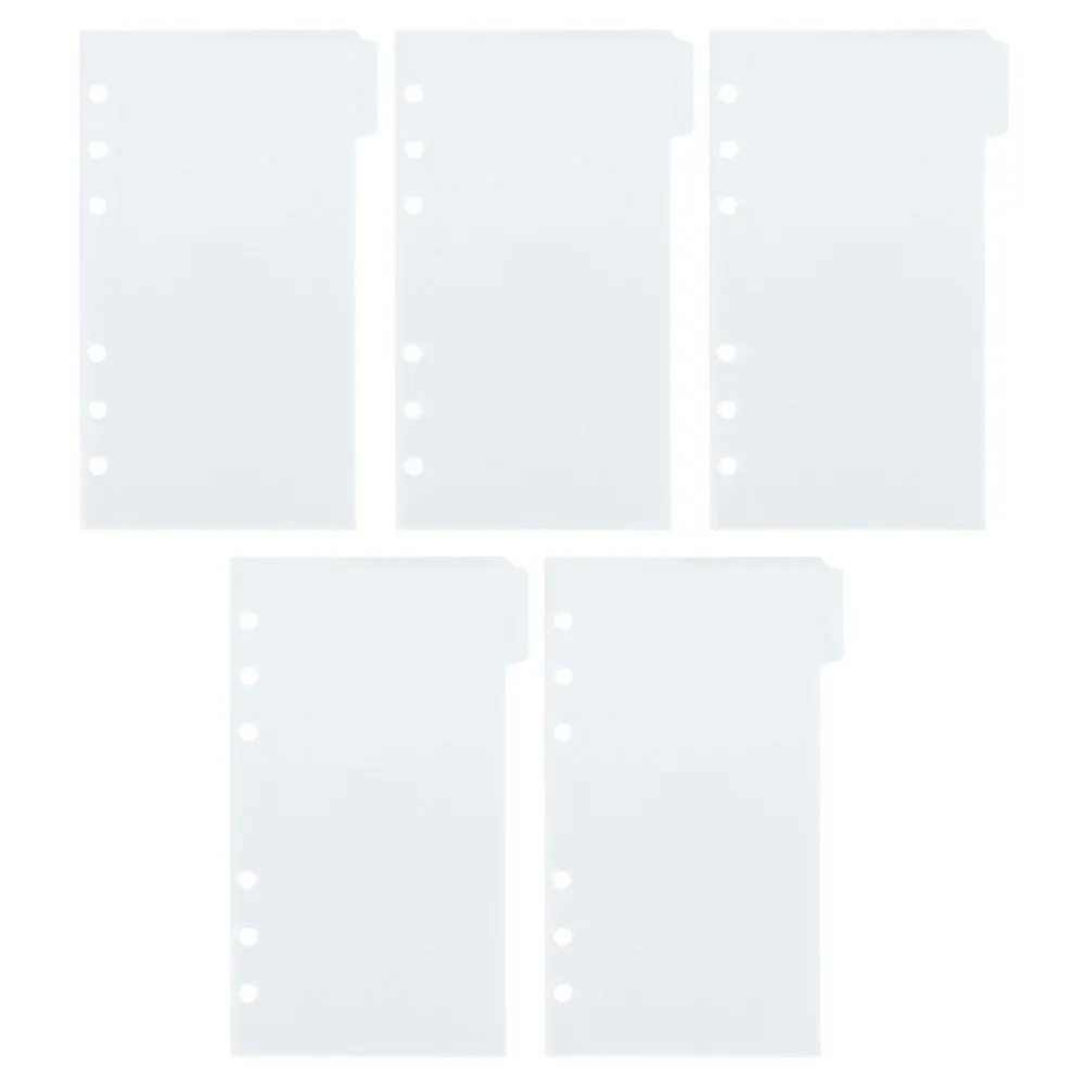 

1 Set 6-Holes Binder Pockets Plastic Loose Leaf Bags Thick Storage Pouch For Office Supplies Document Filing Organizer Binder