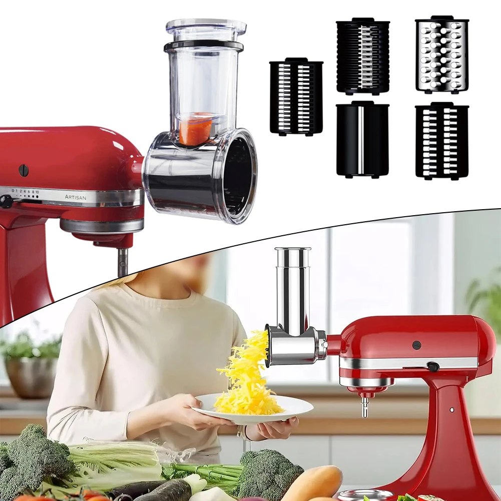 For Compatible Stainless Steel Slicer Shredder with Safety Features and For Easy Maintenance for Efficient Food Prep