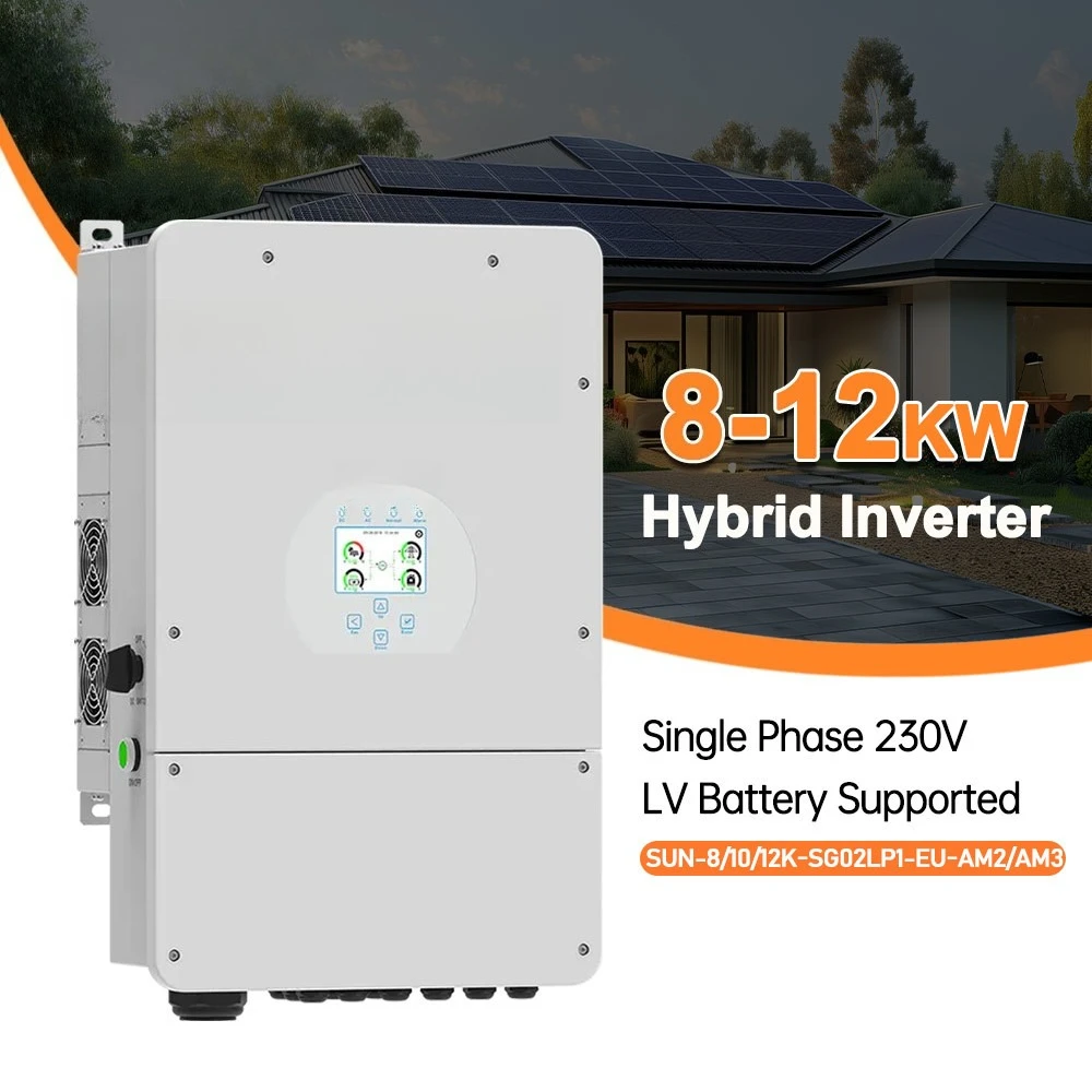 Deye SUN-10/12K-SG02LP1-EU-AM2/AM3-P Single Phase Hybrid Inverter with Colorful Touch LCD IP65 protection Degree
