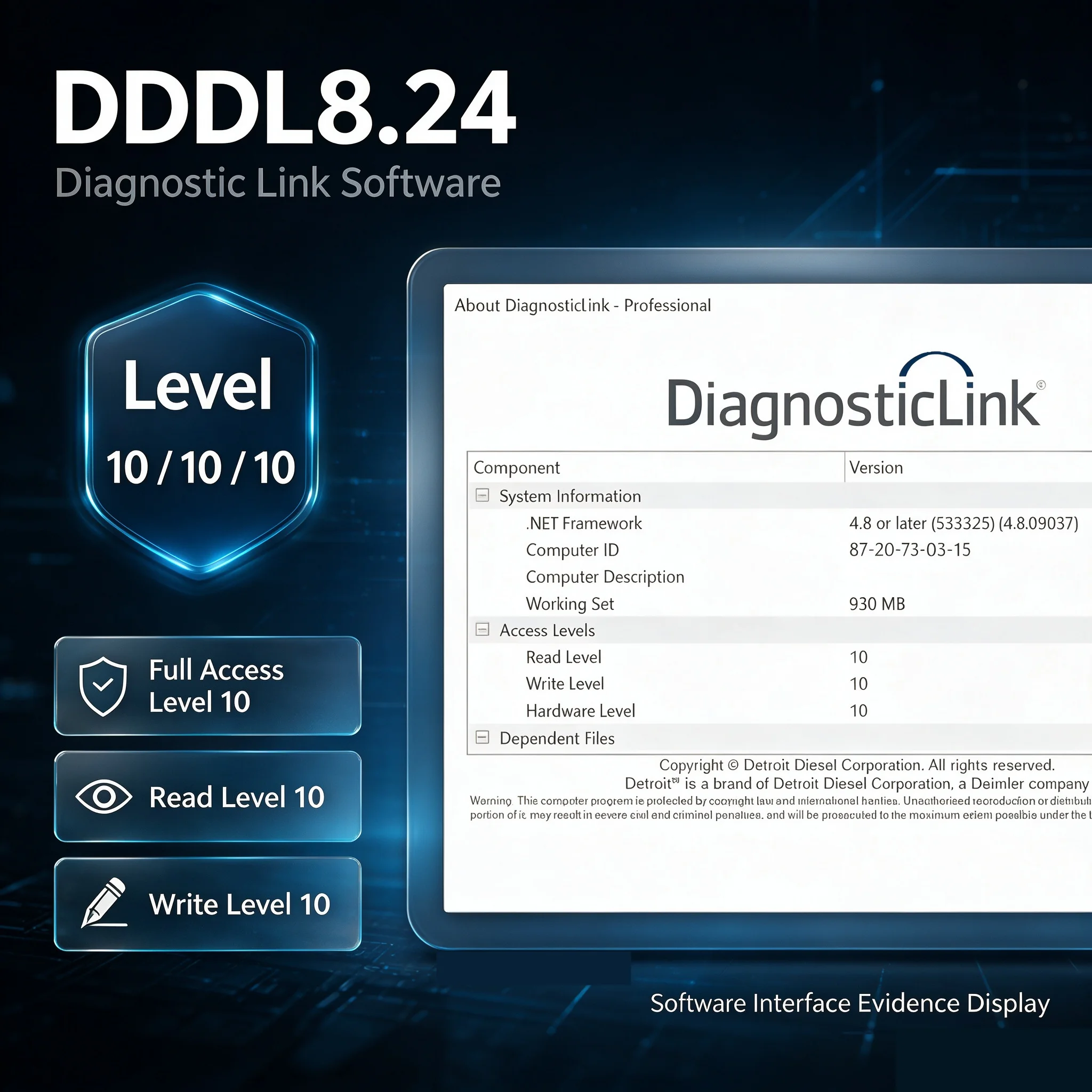 2026.07 Detroit Diesel Diagnostic Link DDDL 8.24 Professional Level 10+Troubleshooting Free installation