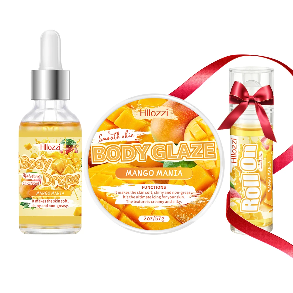 

Набор для глазури и масла Mango Body включает аппликатор-роллер, подходящий для сухой кожи, обеспечивает увлажнение.