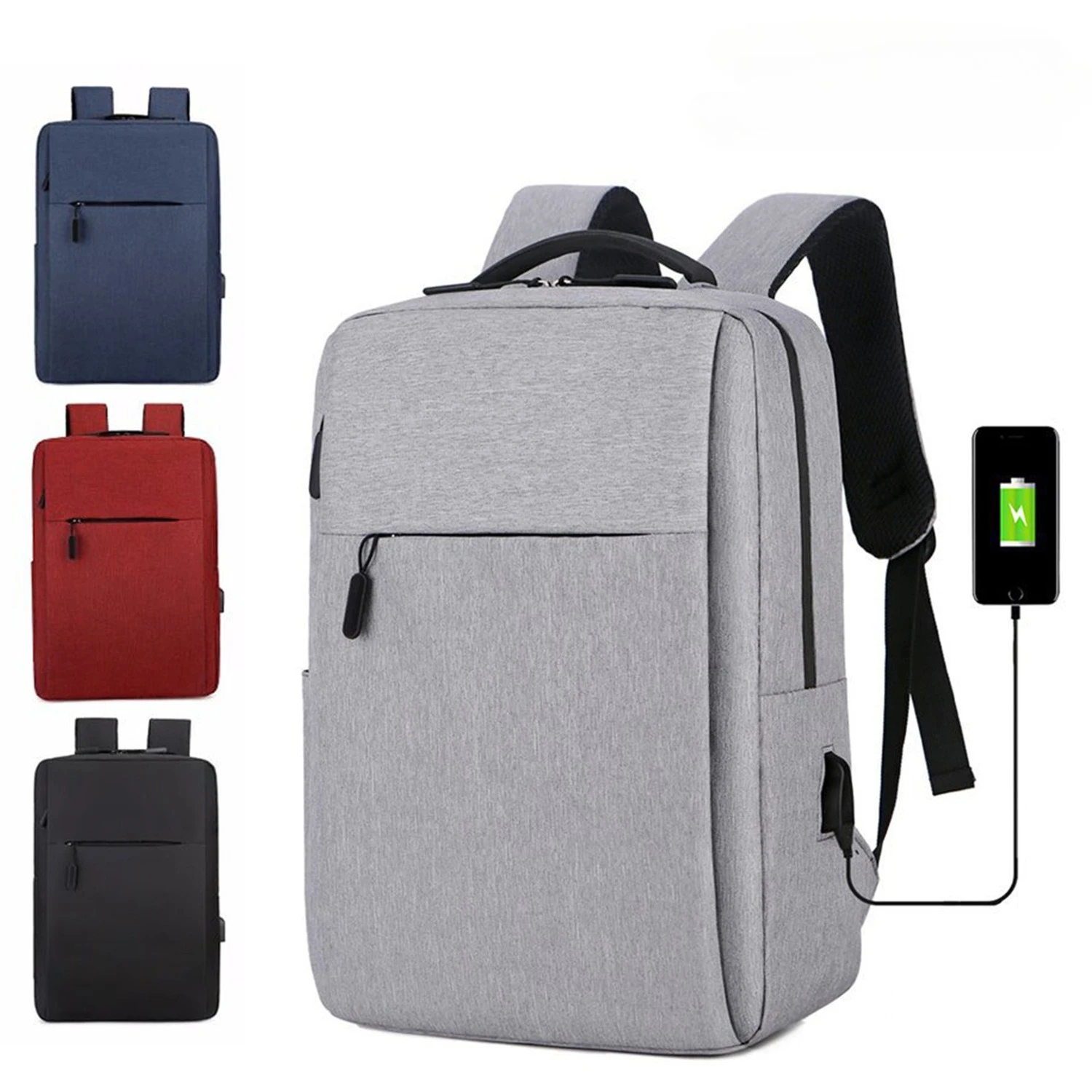 

Laptop Backpack for Men, 15.6 Inch Business Casual Computer Bag, Large Travel Backpack with USB Charging Port, Water Resistant