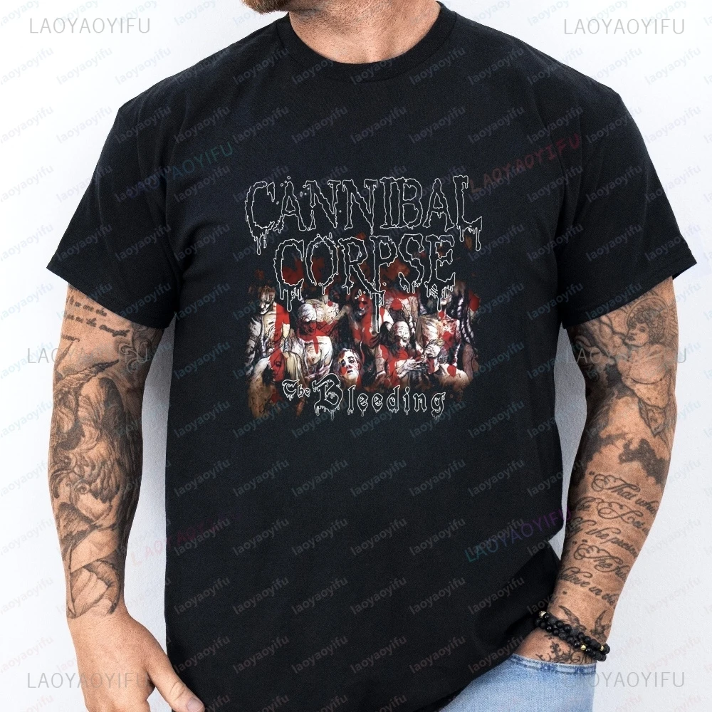 Camiseta Gótica - Blusa com Estampa Cannibal Corpse - Camisa Moderna de Manga Curta Adequada para Homens e Mulheres - Camiseta de Tamanho Grande