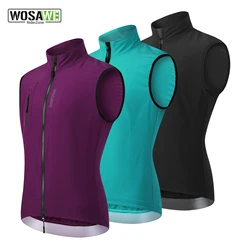WOSAWE Women's Lightweight Bike Vest Windproof Vest Cycling Wind Gilet New Stretch fabric With Two Way Zipper