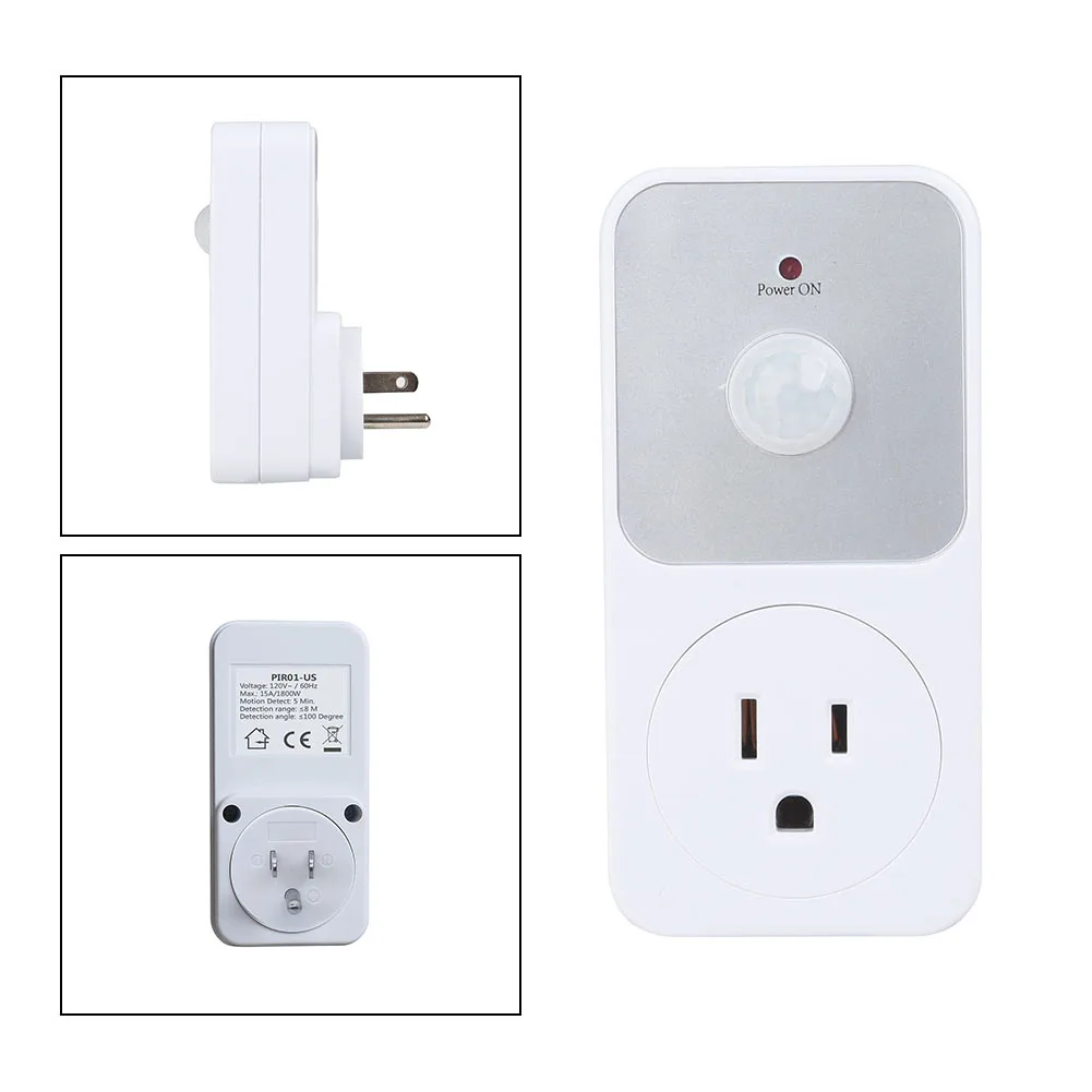자동 보안 솔루션 전원 소켓 스위치 자동 활성화 전원 스위치 차고 조명 스위치 110V 전원 소켓