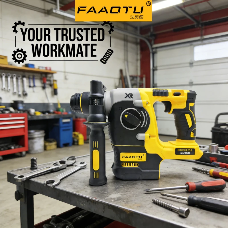 FAAOTU 273 Brushless Rotary Hammer Drill, 20V Power, Same Tough Reliability&Performance as DW Suitable for DW battery NO battery