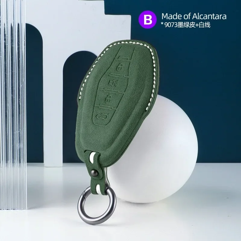 

Suede Car Key Case Cover Holder Key Shell Buckle for Chery Jetour X70 Plus, X90 Zilong, X95 Shanhai L9, and Ant 6 CDM