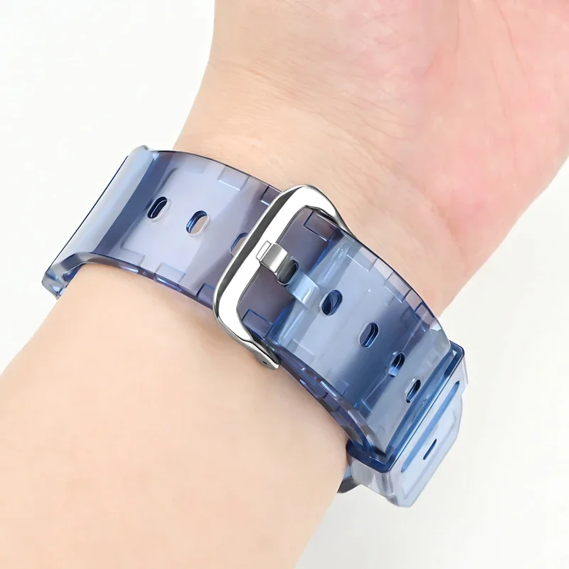 時計保護ケースストラップカシオ G-Shock DW-5600 DW-5000 GW-M5610 GLX-5600 透明ゴムシリコン時計バンドブレスレット