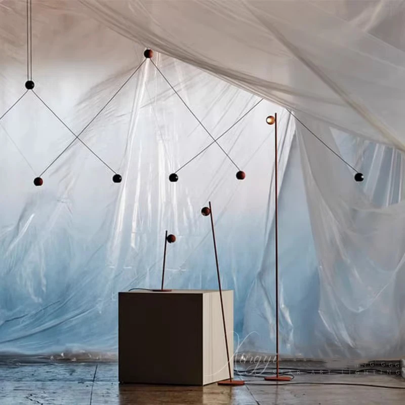 Designer Minimalist Nordic Table Lamp Orange Black Desk Light Decoration Home Items Led Dimmable Light Fixture Nightstand