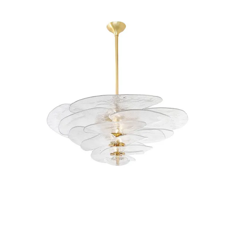 

Pomostmodern Home Deco Colorized Glass Leaf LED Chandelier Lighting Hanging Lamps Suspension Luminaire Lampen For Living Room