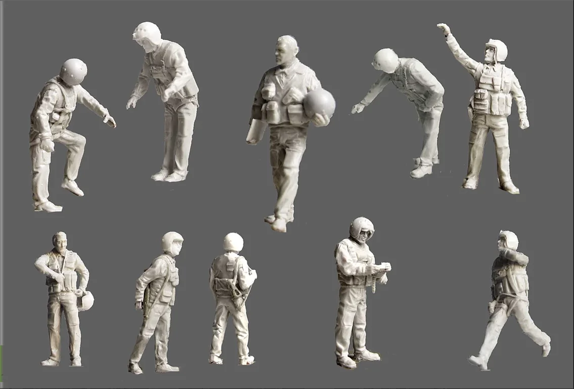 

1/72 Scale Unpainted Unassembled Resin Figure Aerospace forces of Russia (10 pcs) Model Kits Military New 702