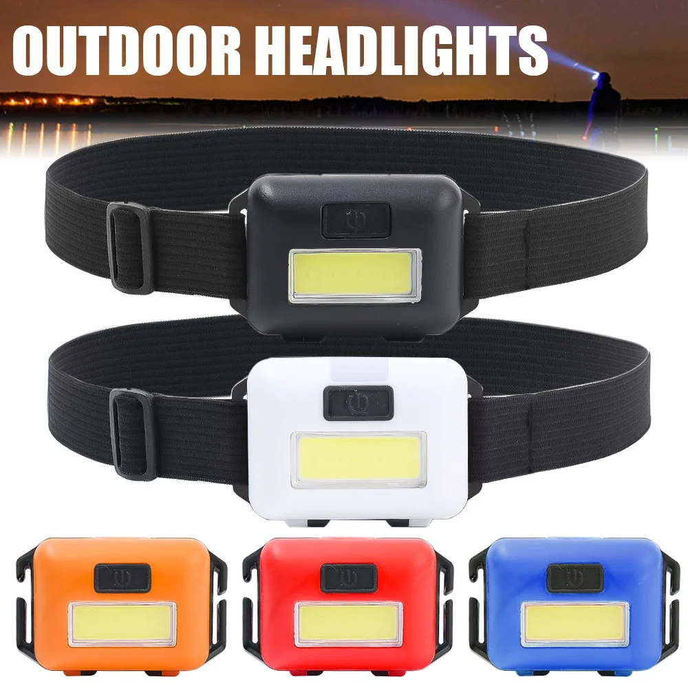 Powerful COB Headlamp Portable Mini LED Headlight With 3Modes Waterproof Head Torch Lamp For Outdoor Camping Night Fishing Light