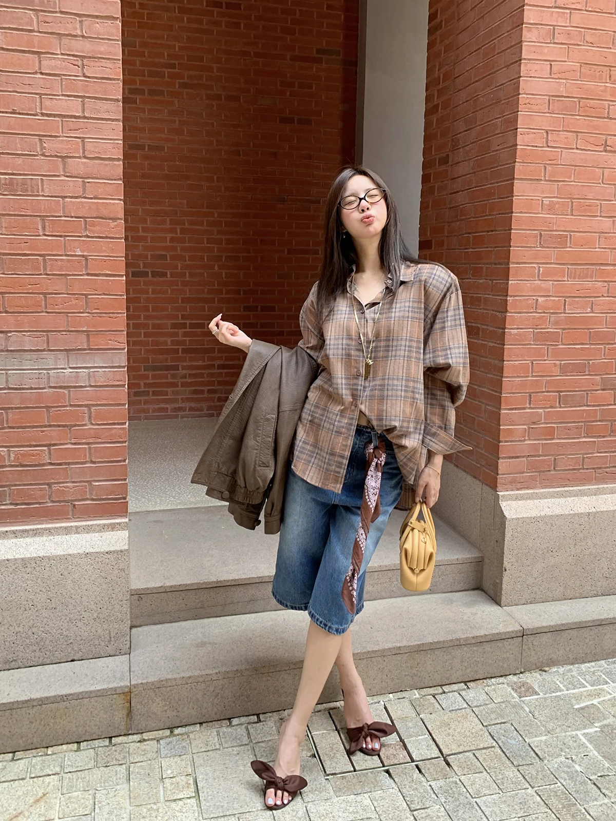 

IUIU Home Autumnal Plaid irt Women's Loose Sle Slimming Top Coat Vintage Commute Long Sve Regular Length Casual Wear