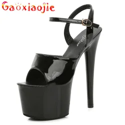 2024 Sexy Strippers Dancing Shoes Women Catwalk Show Sandals 17 CM High Heels Waterproof Girls Shoes Party Club Platform Shoes