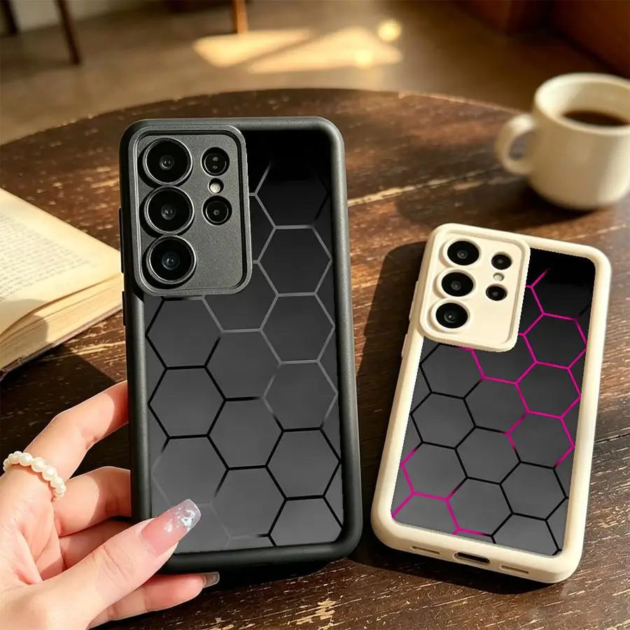 Carbon Cube Phone Cover Case for Samsung Galaxy S26 Ultra S21 S20FE S22 S25 Edge S25 S24 Plus S23 FE S24Ultra