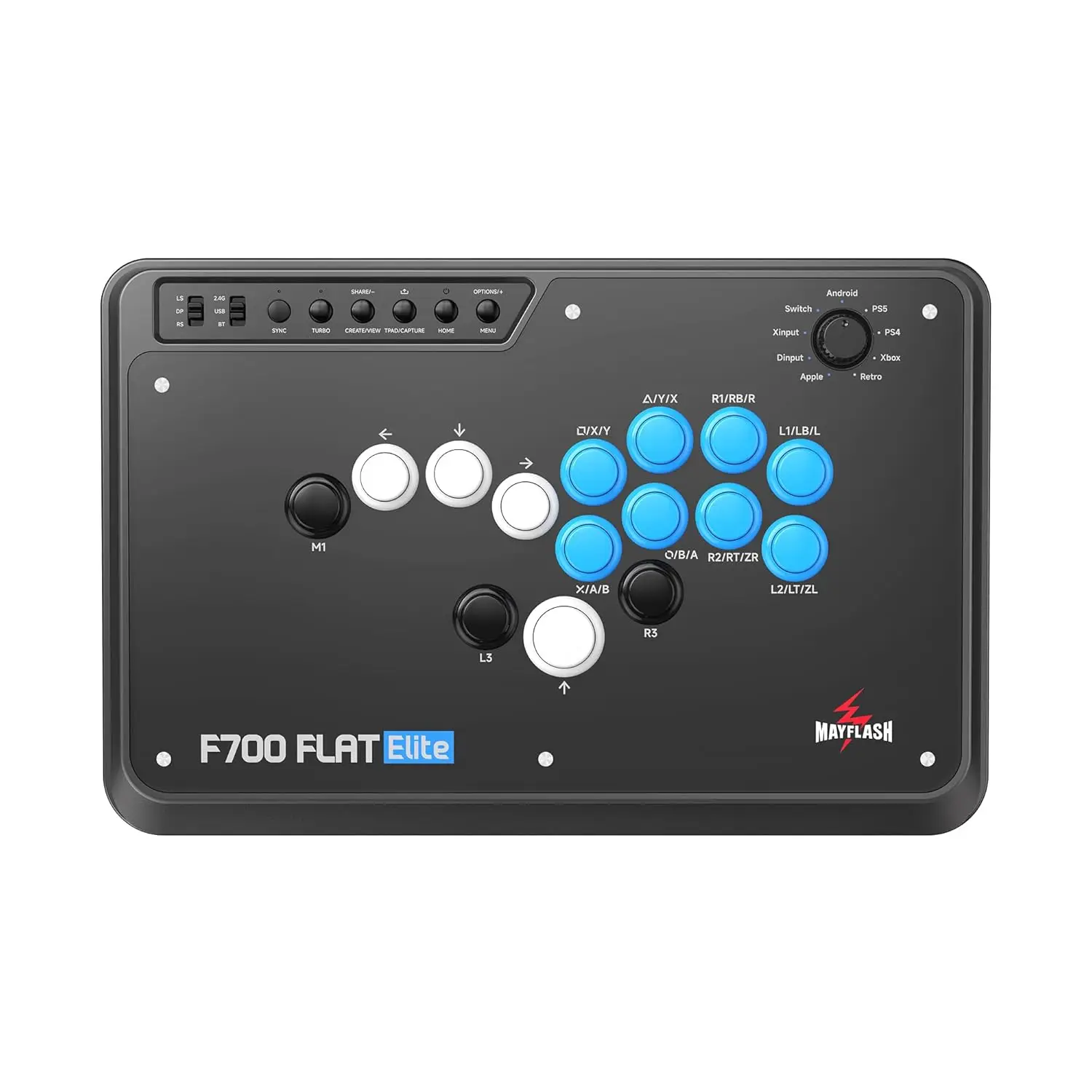 MAYFLASH F700 FLAT Elite Wireless Arcade Stick Leverless All