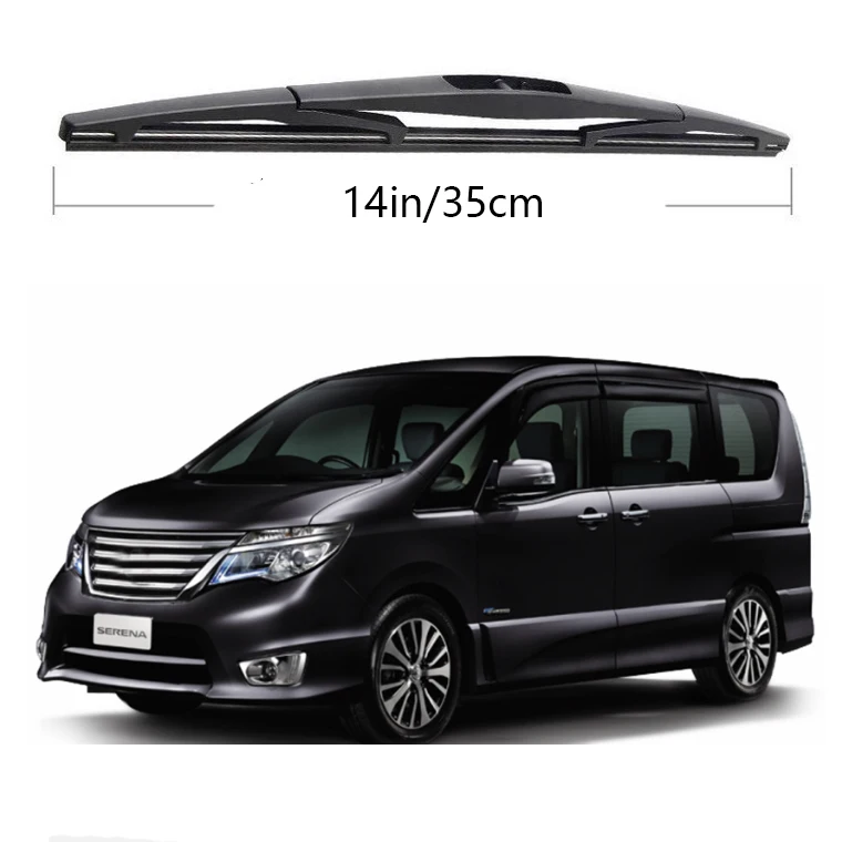For Nissan Serena C26 car rear wiper rubber version, suitable for 2011-2016, 14” 1pc