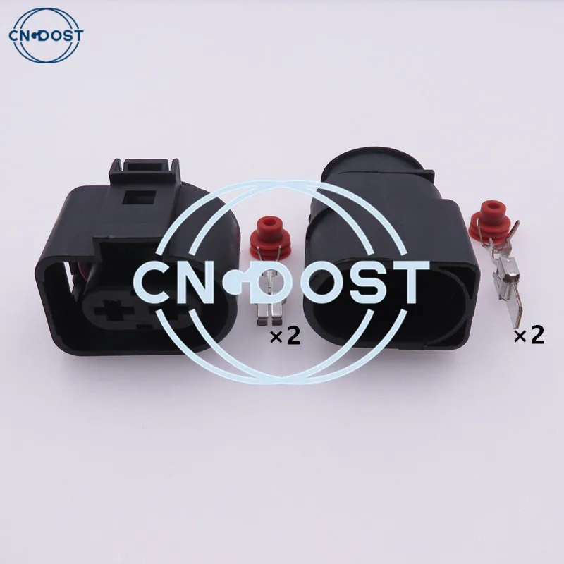 

1 Set 2 Pin 1J0973752 1J0973752 1J0973852 6.3mm AC Assembly Auto Fuel Injection Plug Fan Socket For VW Toyota Honda Hyundai