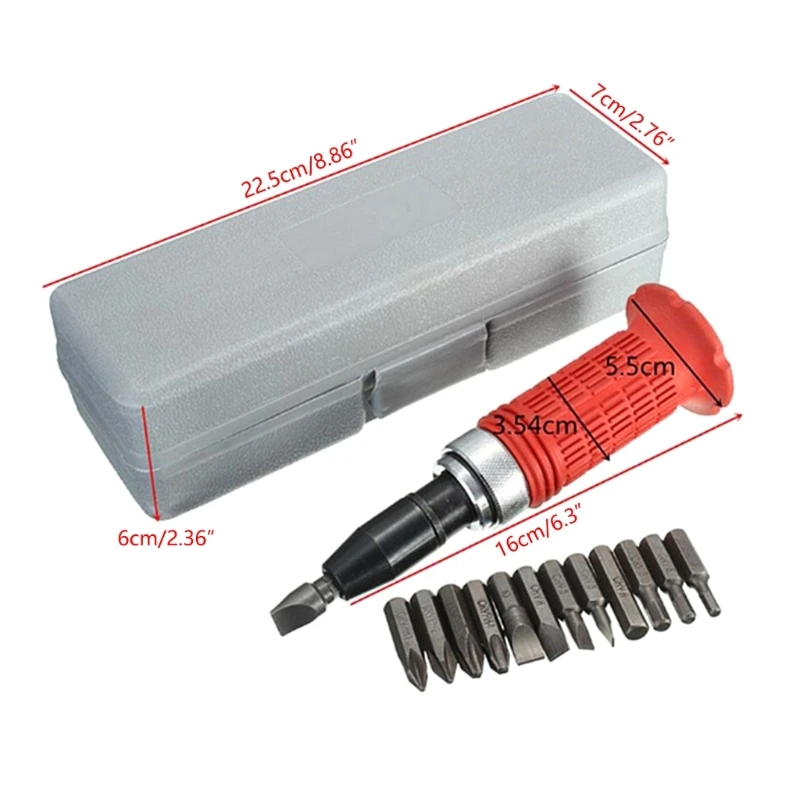 Multi-purpose Heavy Duty Shock Screw Driver Chisel Bit Tools Set Professional Non-Slip Socket Impact Screwdrivers DropShipping