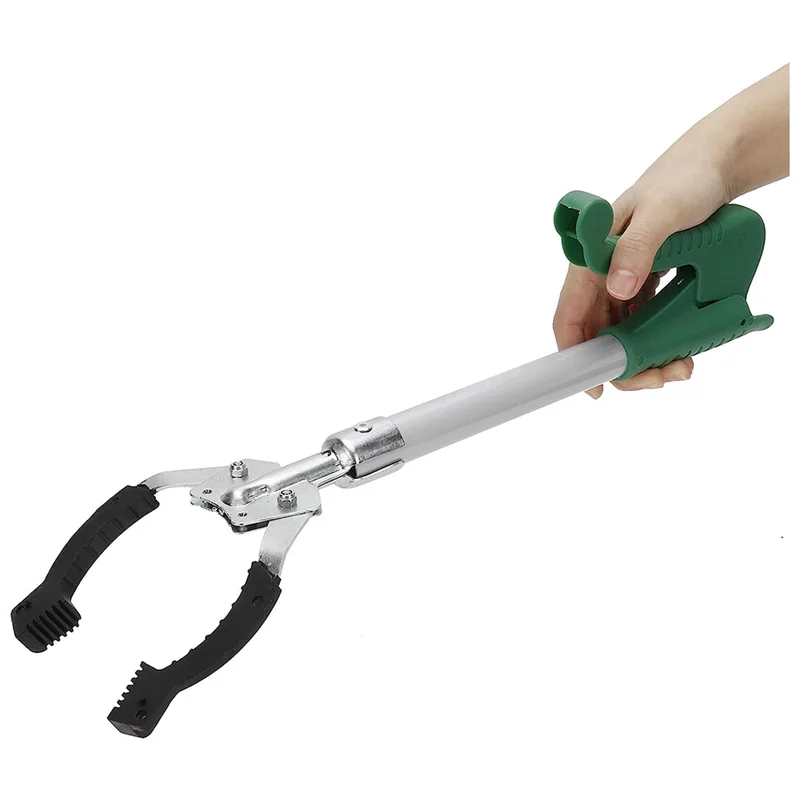 Garbage Tongs Pick Up Reaching Tool Long Arm Garbage Collection Stick Alloy Garbage Clip Picker