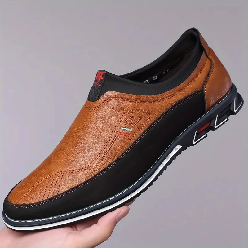 

Men's Business Commuter Slip-On Loafers Breathable Anti-Slip Wear-Resistant Soft Sole Casual Shoes-1983