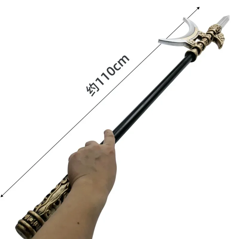 Halberd Espada para Cosplay, Avançado Half Moon, Arma, Três Reinos, Role Playing Modelo Brinquedos, Prop Faca, Crianças Presente, Chinês, 1:1