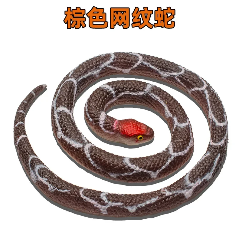 Jouet de Simulation de serpent, maille de colle douce et effrayante, motif de couleur serpent, accessoires de décoration d'halloween, jouets amusants de 75cm