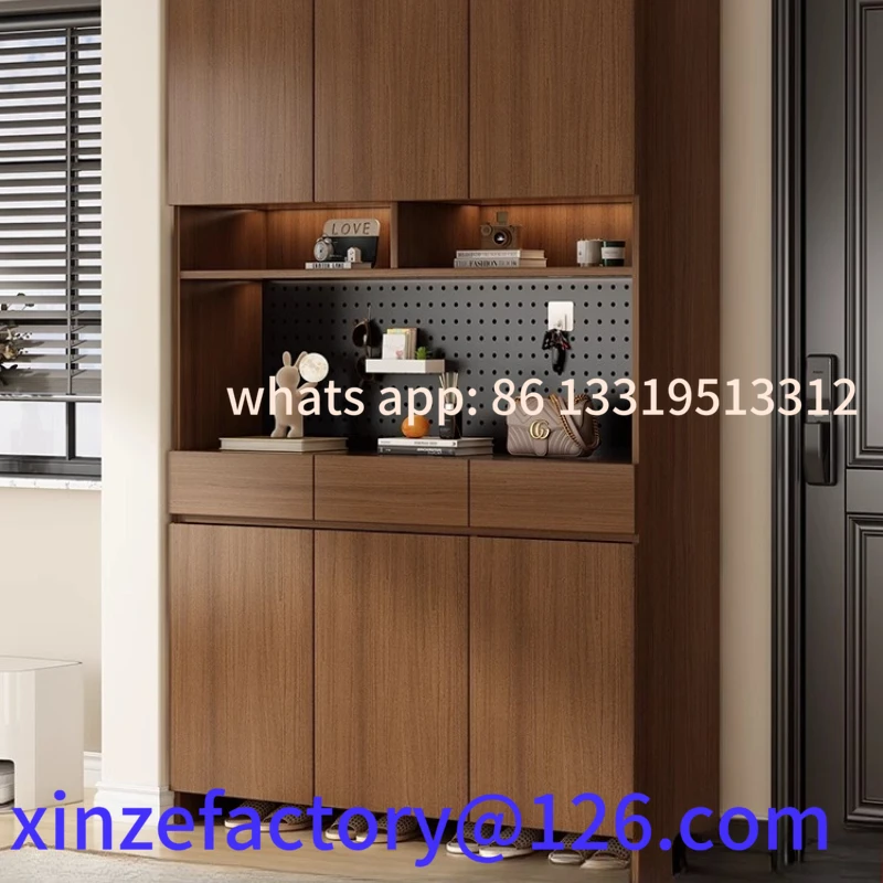 

Customizable household entrance storage hole board high shoe cabinet entrance integrated shoe rack