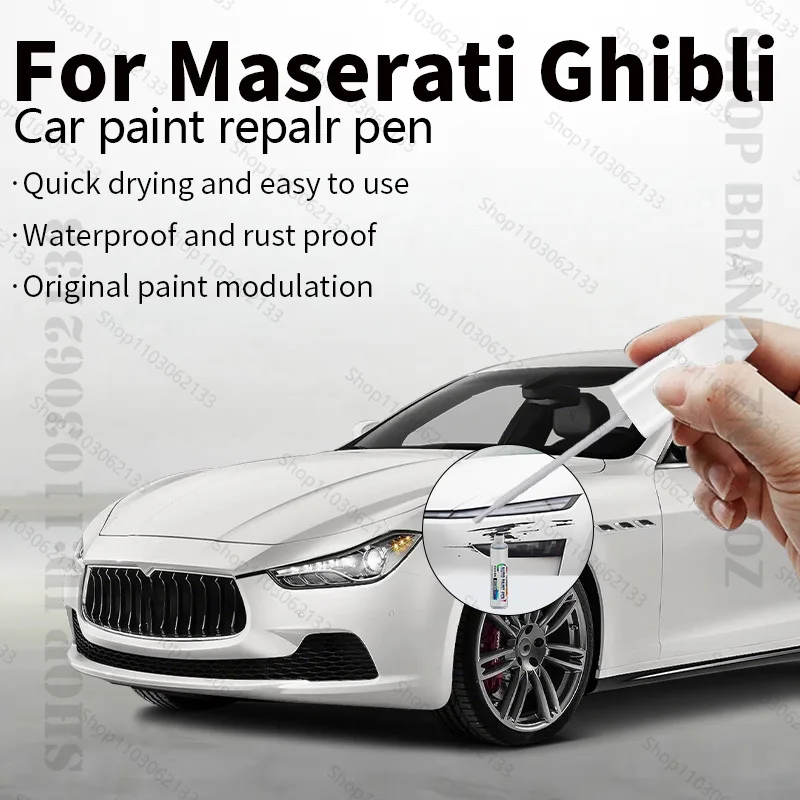 Ручка для ремонта автомобильной краски для 1967-2024 Maserati Ghibli, аксессуары для ремонта царапин, Bianco 216A Nero Assoluto NMN, синий, красный 161328 Ручка для ремонта автомобильной краски для 1967-2024 Maserati Ghibli, аксессуары для ремонта царапин, Bianco 216A Nero Assoluto NMN, синий, красный 161328