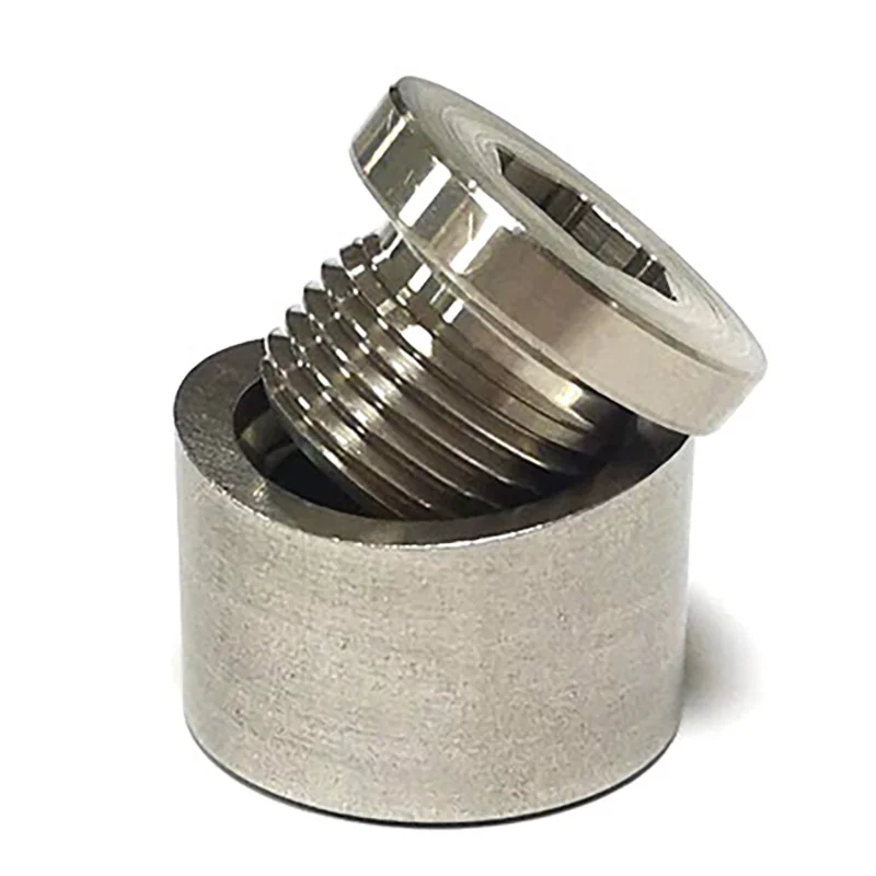 Sensor de oxígeno M18X1.5, tuerca de tapón de acero inoxidable, Kit de tapa de montaje escalonado, tapón de tuerca, tuerca de banda ancha, montaje de tapones de soldadura