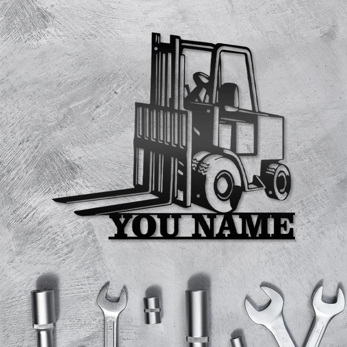 1pc new bulldozer Custom Name Metal Wall Signs Iron Wall Plaque For Kids Room Living Room Home Decor