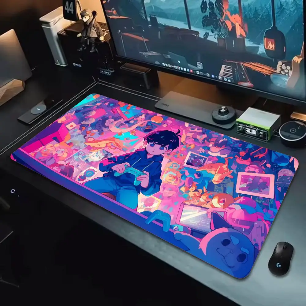 

O-Omori Mouse Pad Tapetes de Mesa Teclado, Borracha Kawai, Tapete de Mesa Antiderrapante, XXL90x40cm
