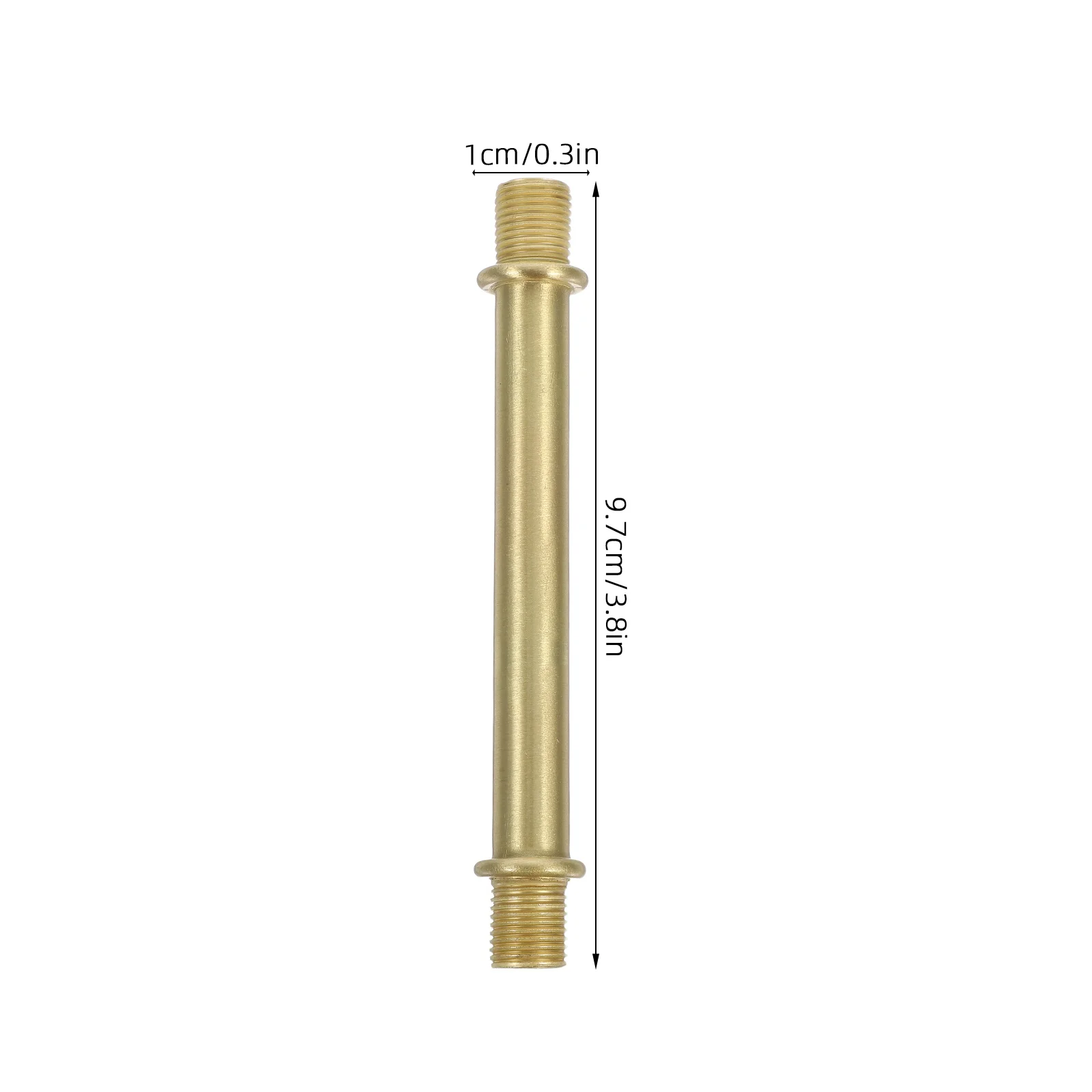 Wall Connector Tube: Straight Copper Rod 10Mm Threaded For Lighting Fixture Replacement Parts Pendant Lamp Fitting Table