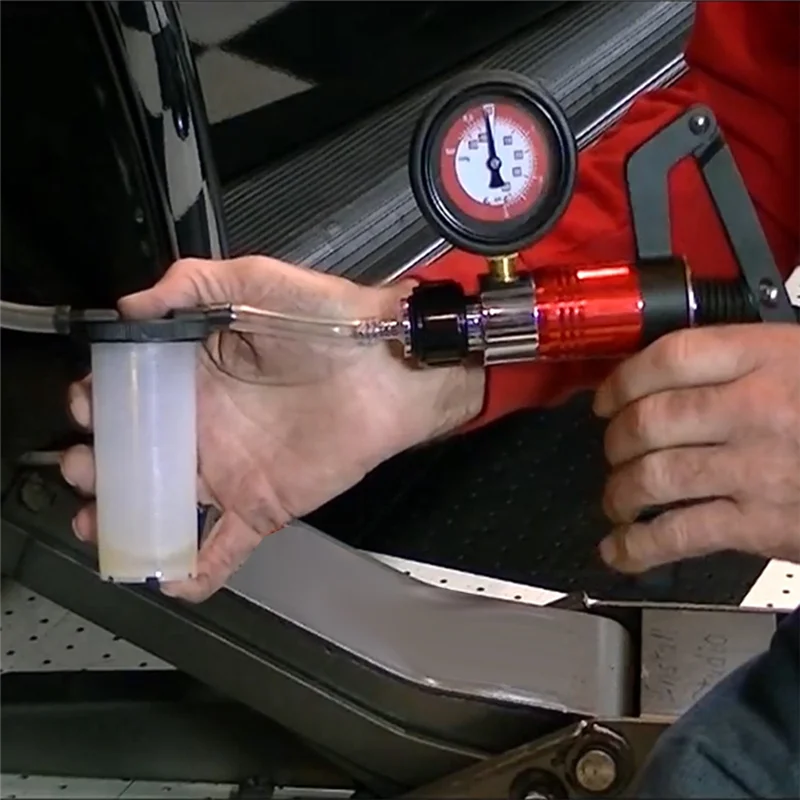 A11F-Auto Diagnostic-Tool Car Auto Handheld Vacuum Pump Brake Bleeder Adaptor Fluid Reservoir Oil Tester Tools Kit